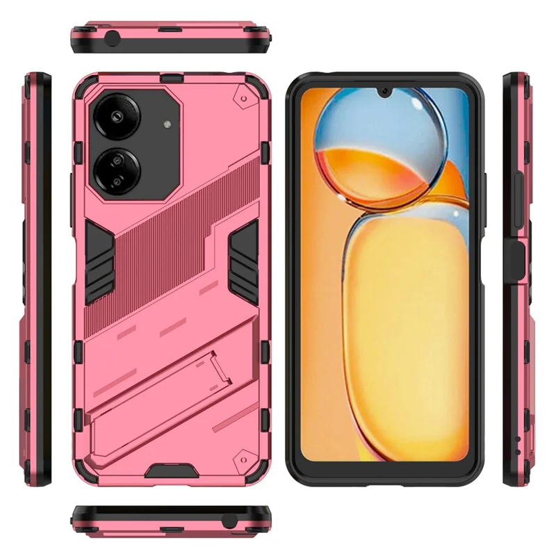 Xiaomi Redmi 13C 4G / 13C 5G / Poco C65 4G / Poco M6 5G / 13R 5G Hülle mit Ständer Schutzhülle für Smartphone - Rose