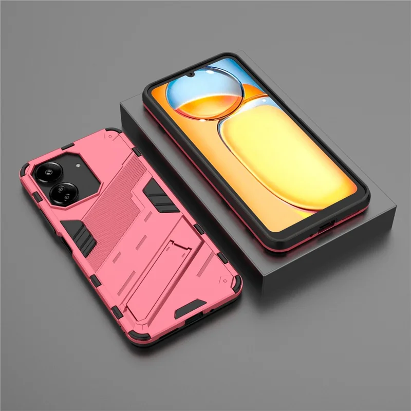 Xiaomi Redmi 13C 4G / 13C 5G / Poco C65 4G / Poco M6 5G / 13R 5G Hülle mit Ständer Schutzhülle für Smartphone - Rose