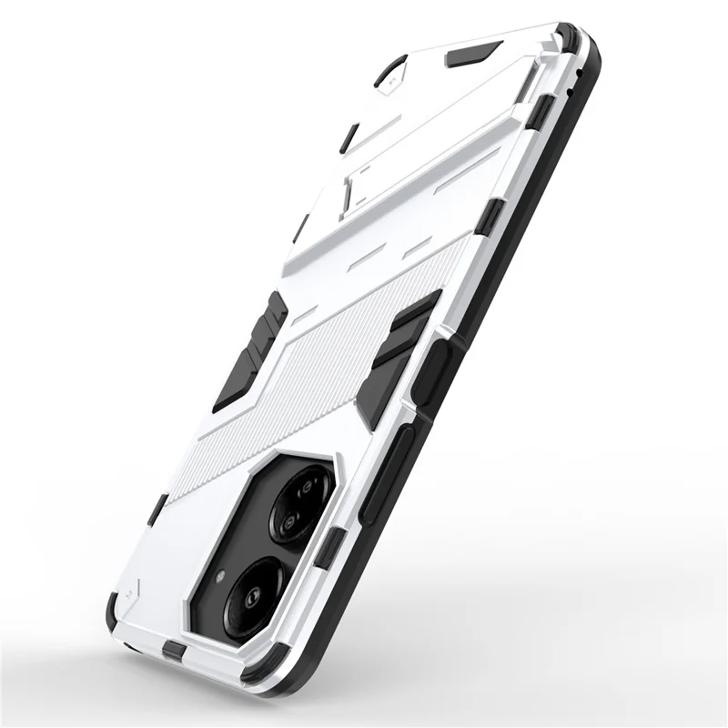 For Xiaomi Redmi 13C 4G / 13C 5G / Poco C65 4G / Poco M6 5G / 13R 5G Case Kickstand Protective Phone Cover - White