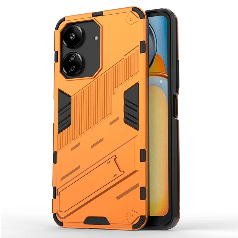 For Xiaomi Redmi 13C 4G / 13C 5G / Poco C65 4G / Poco M6 5G / 13R 5G Case Kickstand Protective Phone Cover - Orange