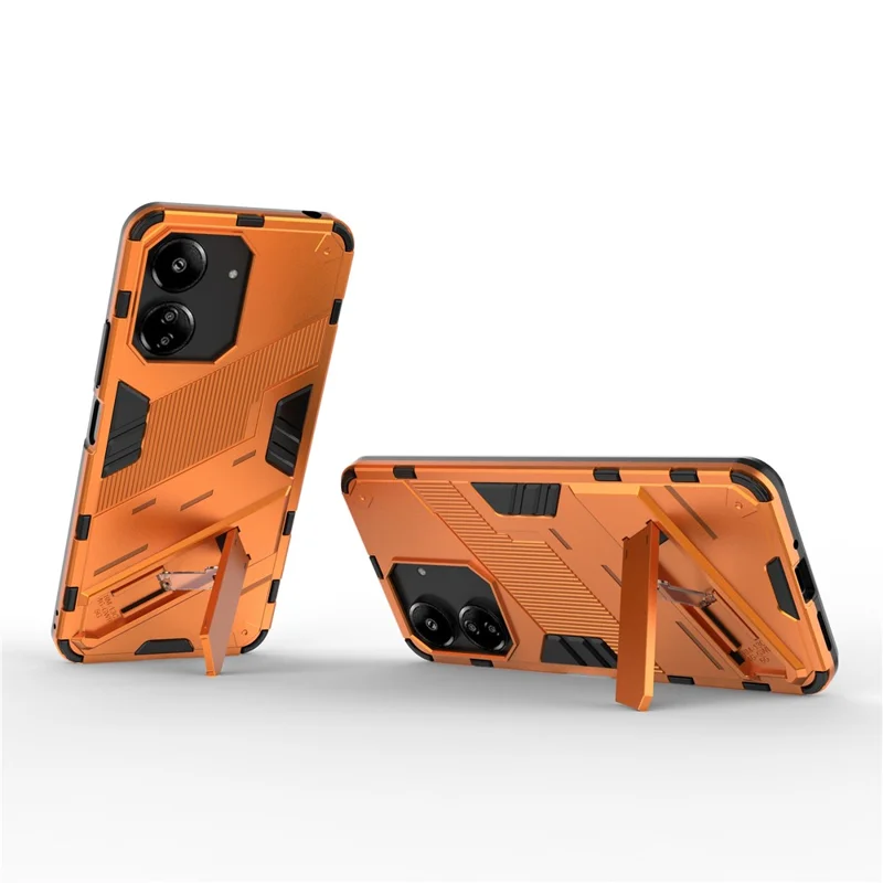 For Xiaomi Redmi 13C 4G / 13C 5G / Poco C65 4G / Poco M6 5G / 13R 5G Case Kickstand Protective Phone Cover - Orange