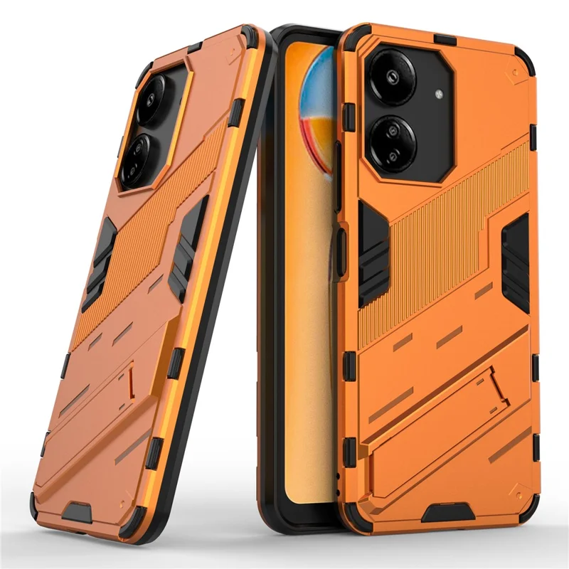 For Xiaomi Redmi 13C 4G / 13C 5G / Poco C65 4G / Poco M6 5G / 13R 5G Case Kickstand Protective Phone Cover - Orange