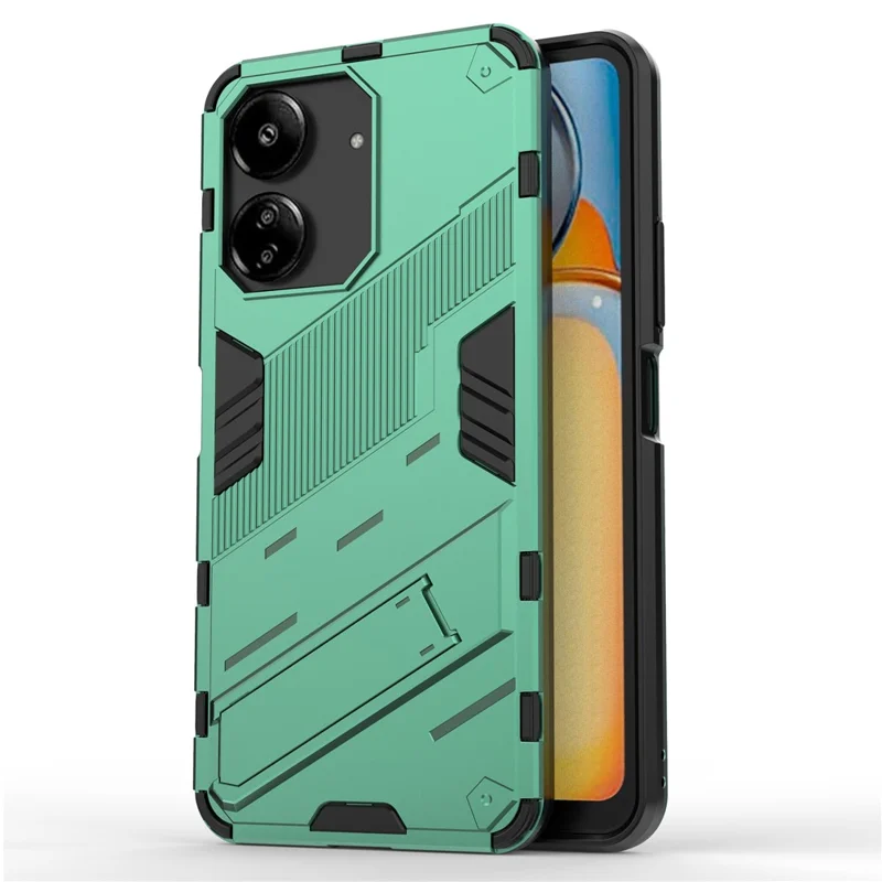 For Xiaomi Redmi 13C 4G / 13C 5G / Poco C65 4G / Poco M6 5G / 13R 5G Case Kickstand Protective Phone Cover - Green