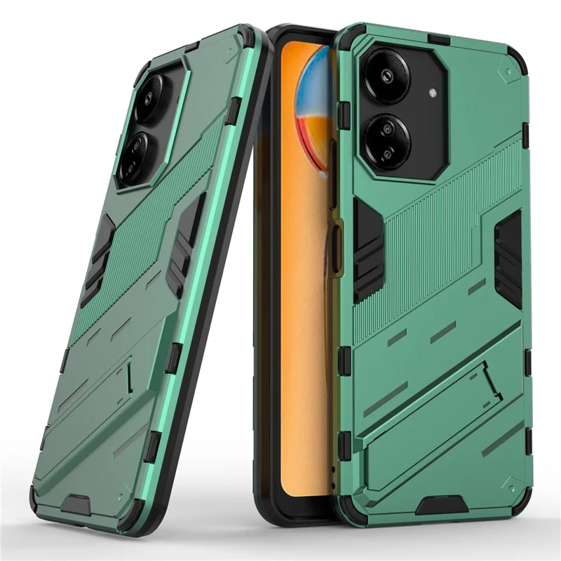 For Xiaomi Redmi 13C 4G / 13C 5G / Poco C65 4G / Poco M6 5G / 13R 5G Case Kickstand Protective Phone Cover - Green