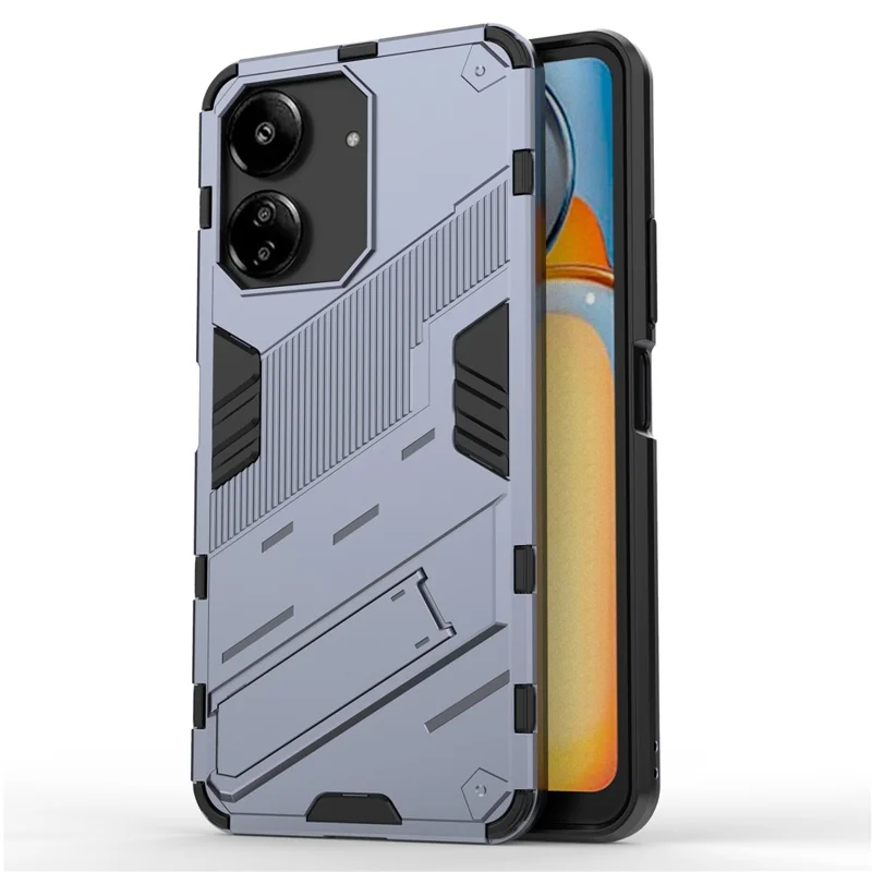 Xiaomi Redmi 13C 4G / 13C 5G / Poco C65 4G / Poco M6 5G / 13R 5G Case Kickstand Protective Phone Cover - Grey