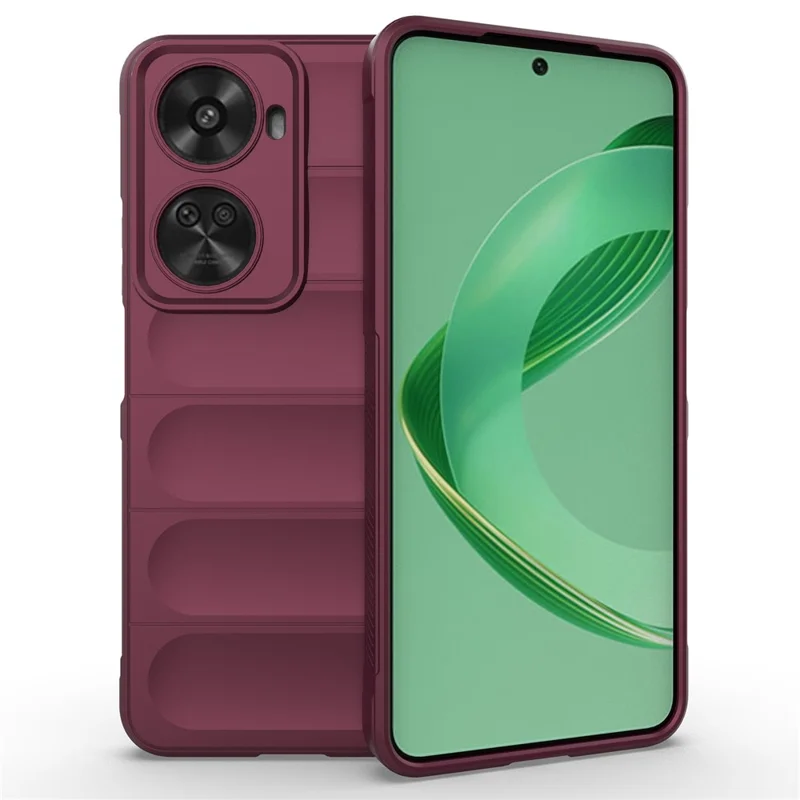 For Huawei nova 11 SE / nova 12 SE 4G Case Scratch-proof TPU Cellphone Cover - Wine Red