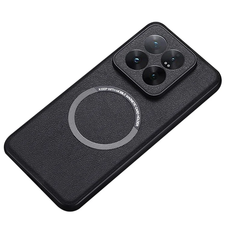 Funda para Xiaomi 14 compatible con MagSafe, de piel PU+TPU - Negro