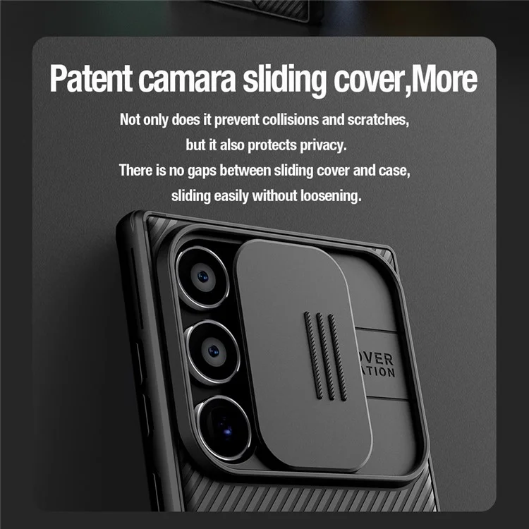 NILLKIN CamShield Pro Чехол для Samsung Galaxy S24 Ultra Чехол Магнитный Чехол для телефона со Съемной Крышкой Камеры - Черный