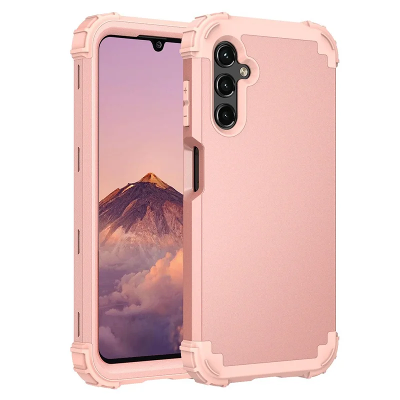 L-Style For Samsung Galaxy A15 4G Case PC + TPU Drop Protective Phone Cover - Rose Gold+Rose Gold