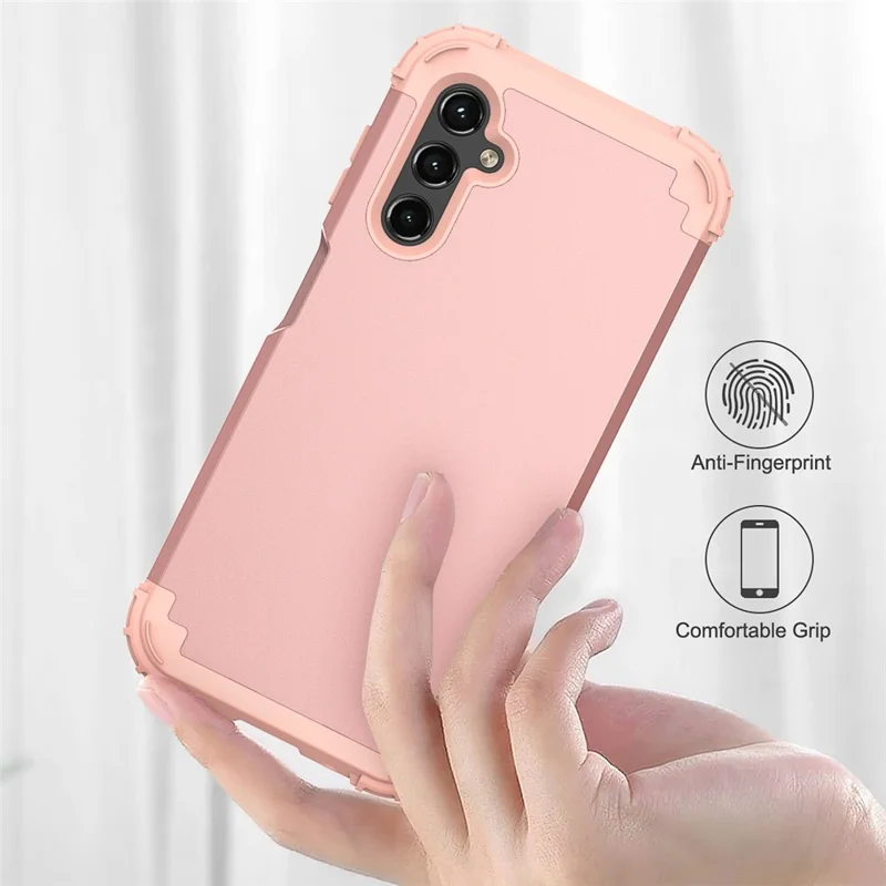 L-Style For Samsung Galaxy A15 4G Case PC + TPU Drop Protective Phone Cover - Rose Gold+Rose Gold