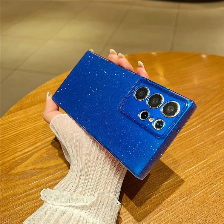 Для Samsung Galaxy S24 Ultra Case Precise Lens Protection Glitter TPU Phone Cover - Sapphire
