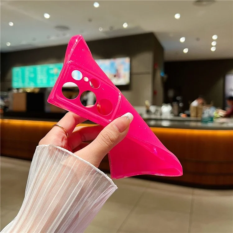Для Samsung Galaxy S24 Ultra Case Precise Lens Protection Glitter TPU Phone Cover - Sapphire