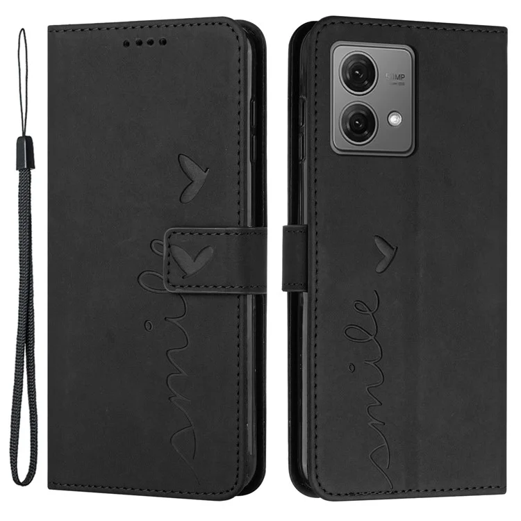 Para Motorola Moto G84 5G Case Leather Phone Cover com Carteira Stand - Preto
