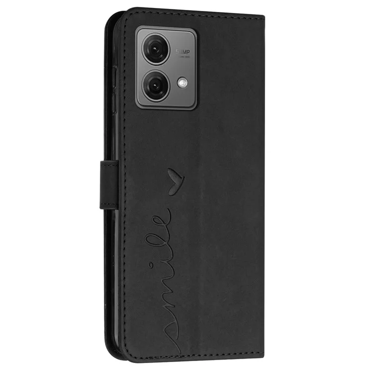 Para Motorola Moto G84 5G Case Leather Phone Cover com Carteira Stand - Preto