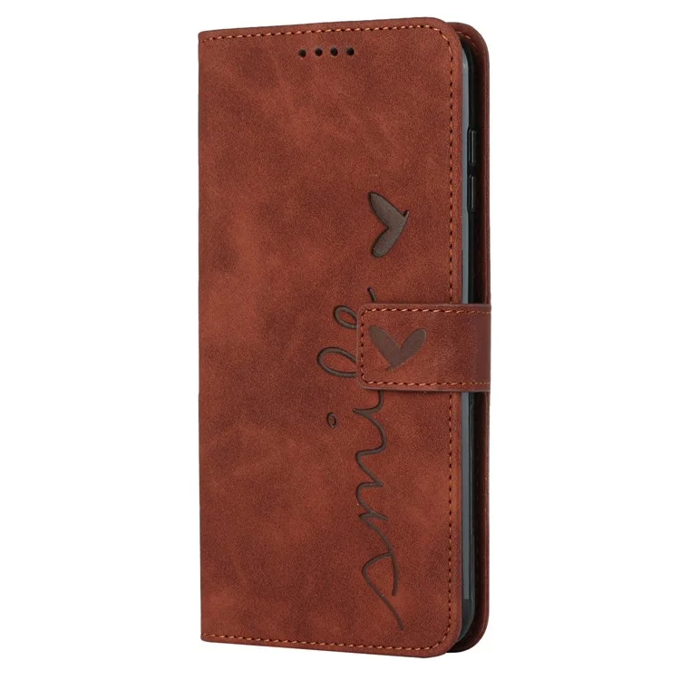 Für Motorola Moto G54 5G Case Skin-touch Leder Geldbörse Handyhülle - Braun