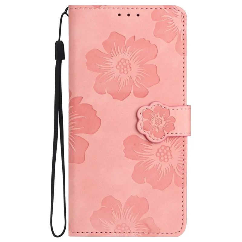 Pour Samsung Galaxy S24 Ultra Coque Imprimée Support Coque de Téléphone en Cuir PU Portefeuille Étui de Téléphone Portable - Rose