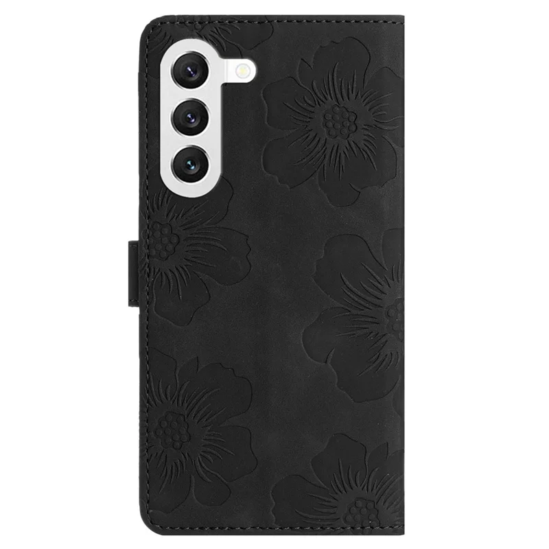 Capa de Celular para Samsung Galaxy S24+ Caso de Couro PU Carteira Impressa Suporte para Telefone - Preto