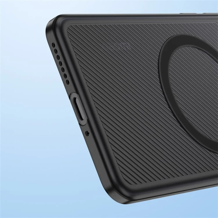 Funda magnética para teléfono Xiaomi 14 Pro, carcasa rígida de PP minimalista - Negro