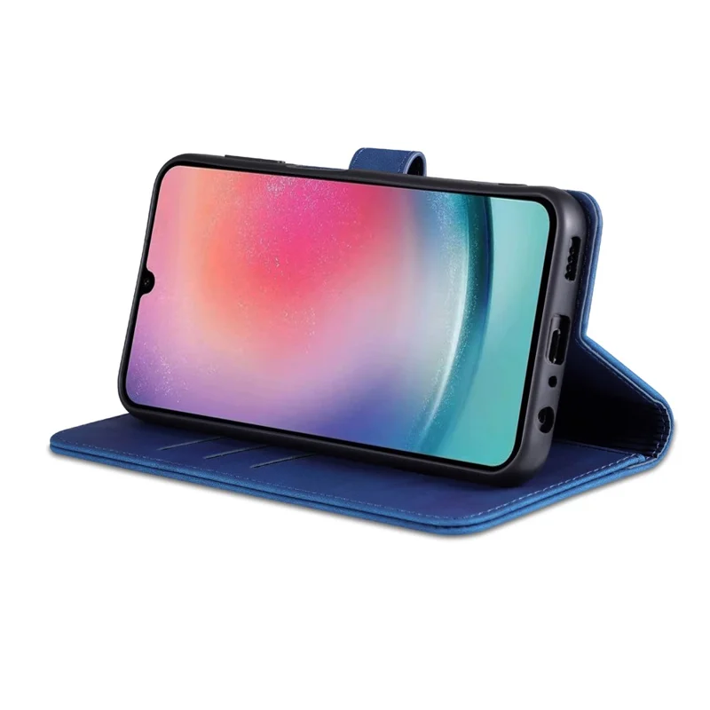 AZNS Für Samsung Galaxy A15 4G Handyhülle Anti-Kratzer PU-Leder Brieftasche Handyhülle - Blau