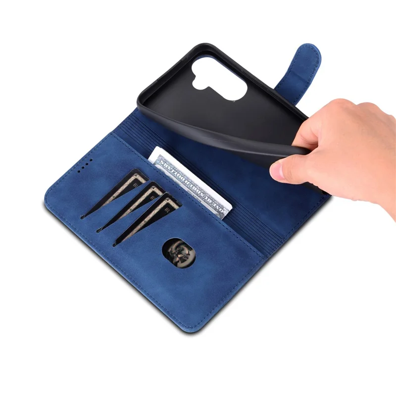 AZNS Für Samsung Galaxy A15 4G Handyhülle Anti-Kratzer PU-Leder Brieftasche Handyhülle - Blau