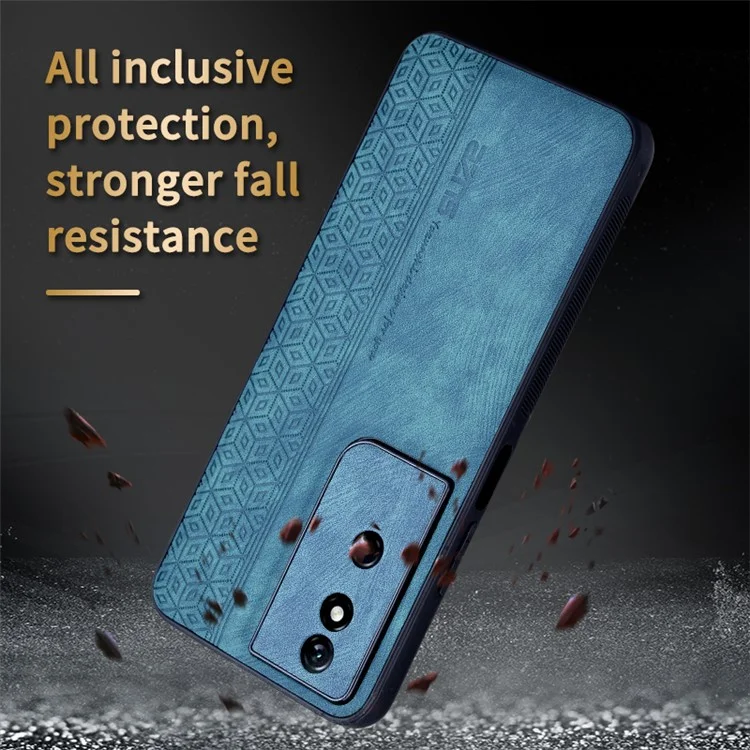 AZNS For Honor Play 50 Plus 5G Case Anti-Scratch PU Leather+TPU Phone Cover - Marrón