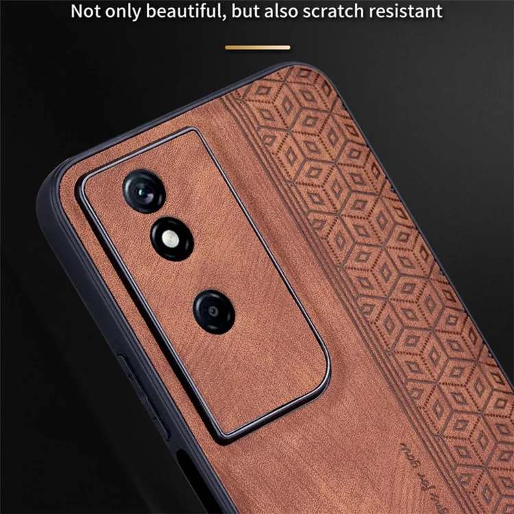 AZNS For Honor Play 50 Plus 5G Case Anti-Scratch PU Leather+TPU Phone Cover - Marrón