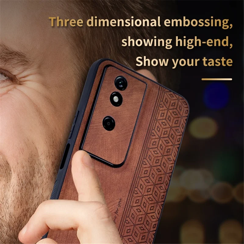 AZNS For Honor Play 50 Plus 5G Case Anti-Scratch PU Leather+TPU Phone Cover - Purple