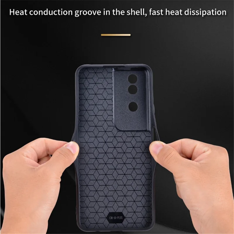 AZNS For Honor Play 50 Plus 5G Case Anti-Scratch PU Leather+TPU Phone Cover - Purple