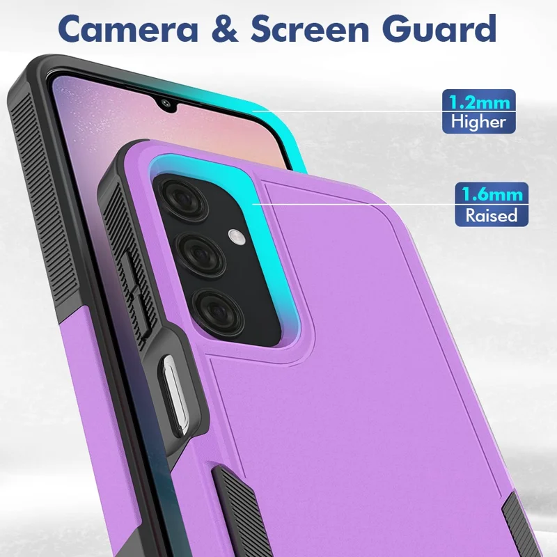 For Samsung Galaxy A25 5G (Global) (161.0 x 76.5 x 8.3mm) Phone Case PC+TPU Shockproof Cover - Purple