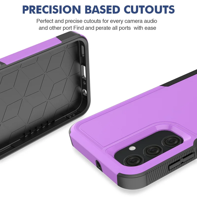 For Samsung Galaxy A25 5G (Global) (161.0 x 76.5 x 8.3mm) Phone Case PC+TPU Shockproof Cover - Purple