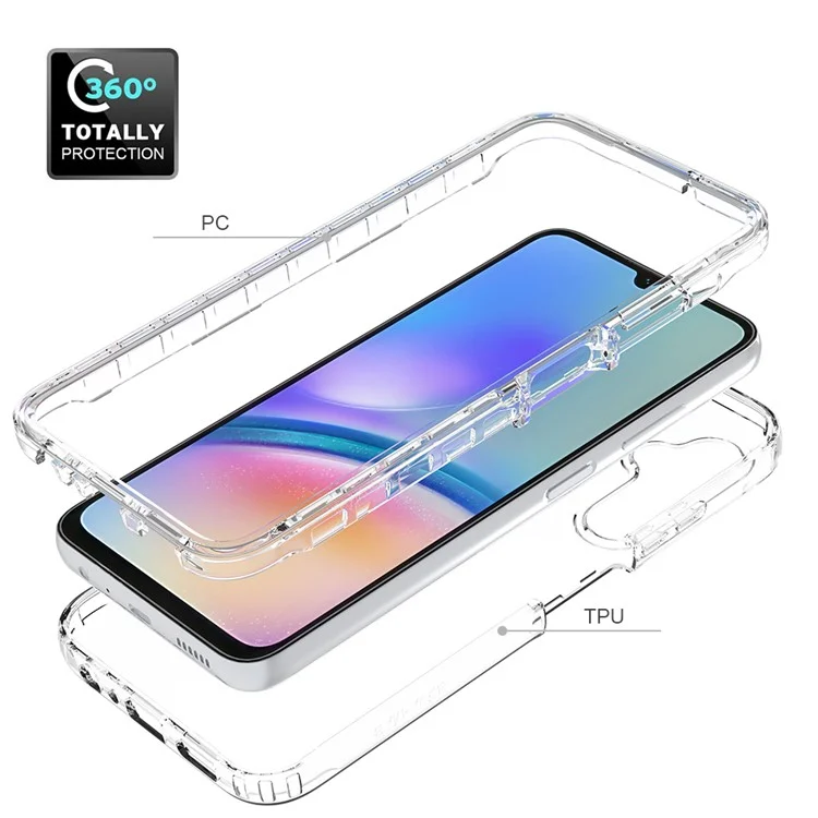 For Samsung Galaxy A05s 4G Protective Case Clear Gradient Phone Cover - Transparent