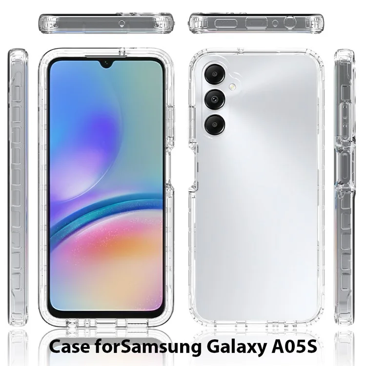 For Samsung Galaxy A05s 4G Protective Case Clear Gradient Phone Cover - Transparent