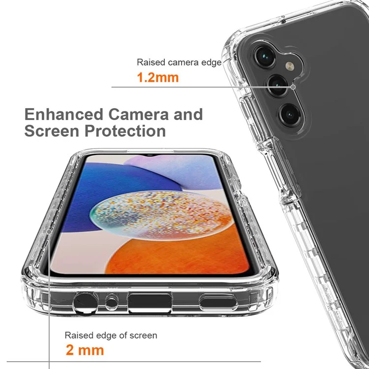 Para Samsung Galaxy A15 5G Case de Telefone Transparente Capa Traseira Gradiente - Transparente