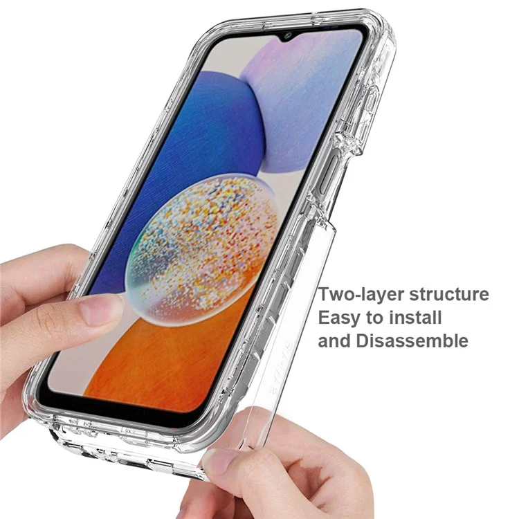 Para Samsung Galaxy A15 5G Case de Telefone Transparente Capa Traseira Gradiente - Transparente