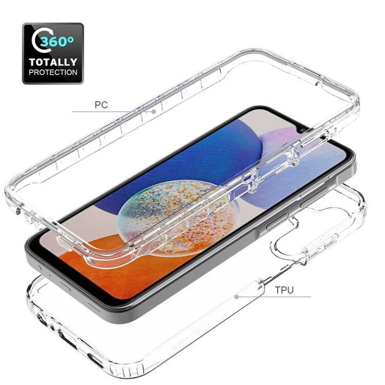 Para Samsung Galaxy A15 5G Case de Telefone Transparente Capa Traseira Gradiente - Transparente