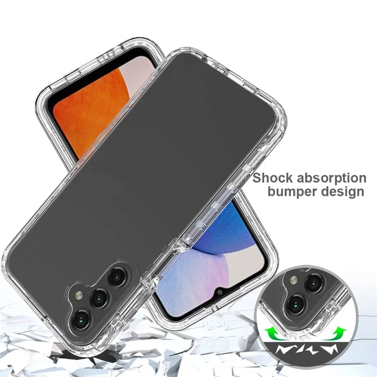 Para Samsung Galaxy A15 5G Case de Telefone Transparente Capa Traseira Gradiente - Transparente