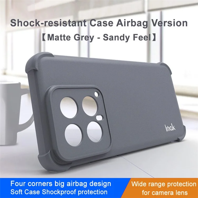 IMAK For Xiaomi 14 Case Anti-drop Airbag Corner TPU Phone Back Shell - Grey