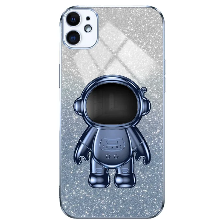 Coque pour iPhone 12 mini Anti-chute Astronaute Support Cellulaire Coque PC+TPU - Bleu
