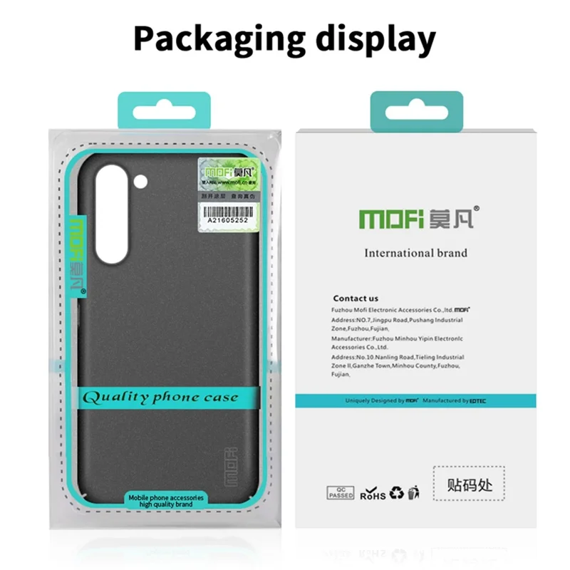 MOFI Shield Matte Series para la funda del teléfono Samsung Galaxy S24 - Carcasa PC a prueba de golpes, delgada - Gris