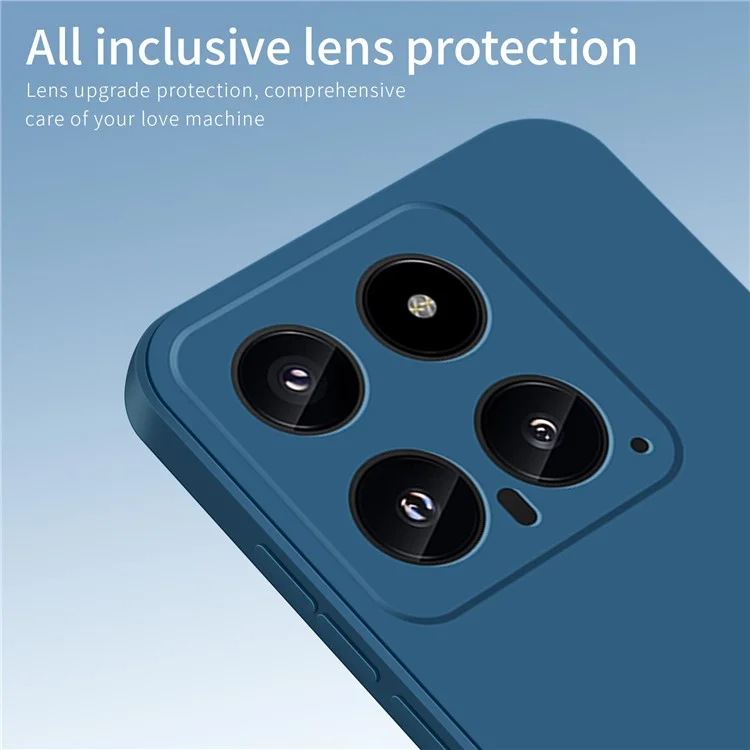 PINWUYO JK Touching Series for Xiaomi 14 Case Soft TPU Smartphone Protector - Navy Blue