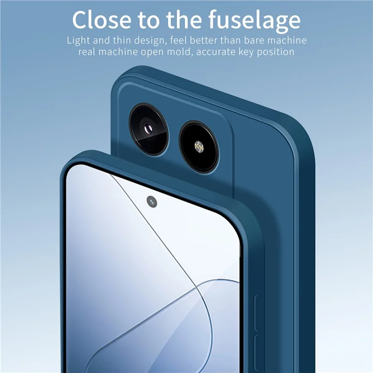 PINWUYO JK Touching Series for Xiaomi 14 Case Soft TPU Smartphone Protector - Navy Blue