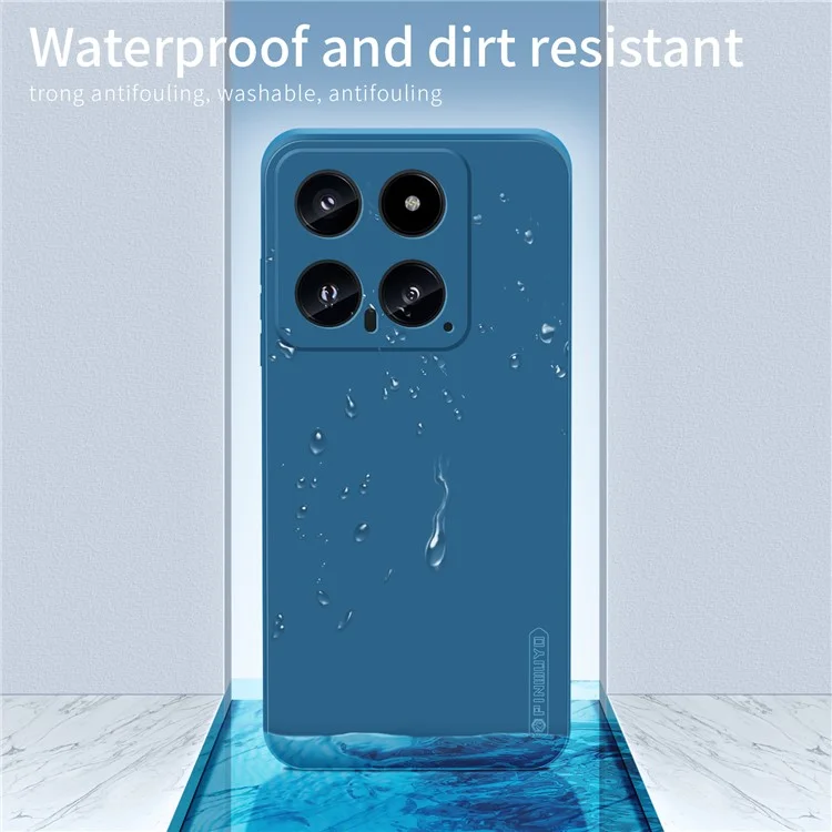 PINWUYO JK Touching Series for Xiaomi 14 Case Soft TPU Smartphone Protector - Navy Blue