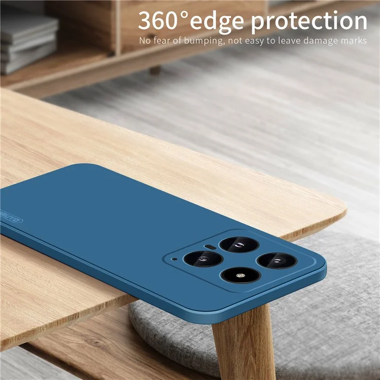 PINWUYO JK Touching Series for Xiaomi 14 Case Soft TPU Smartphone Protector - Navy Blue