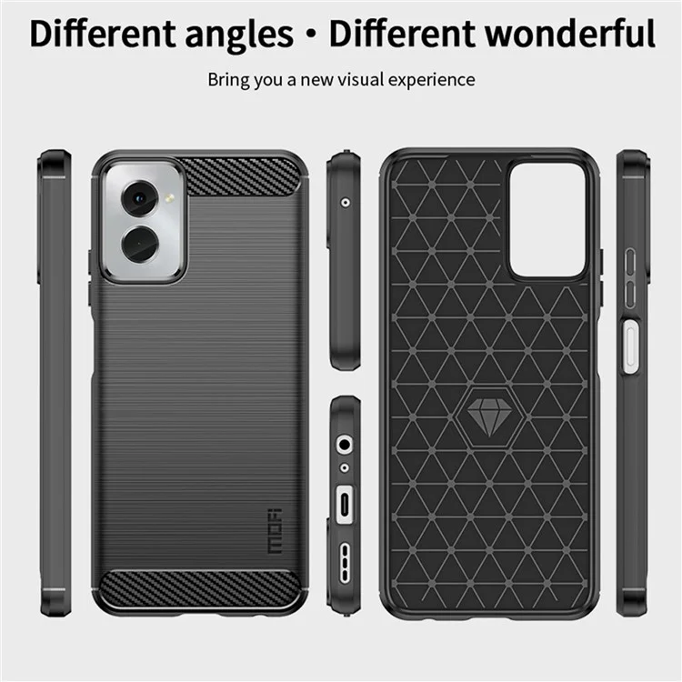 MOFI JK TPU Series-1 für Motorola Moto G Power (2024) Hülle Gebürstetes TPU Handyhülle - Schwarz