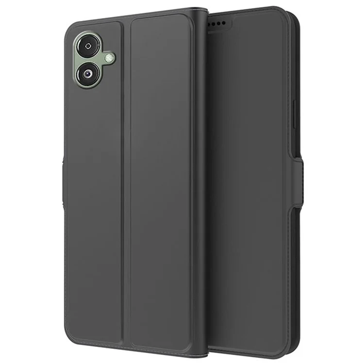 Für Samsung Galaxy A05 4G Handyhülle PU-Leder Klapphülle - Schwarz