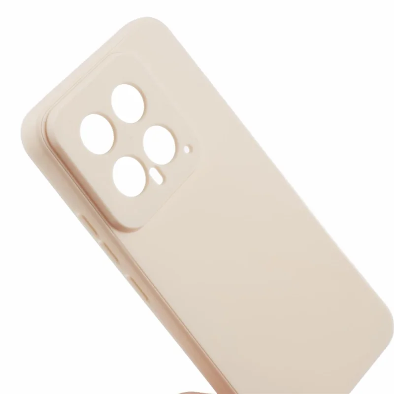 Pour Xiaomi 14 Étui TPU Anti-rayure Bords droits Housse de téléphone - Blanc