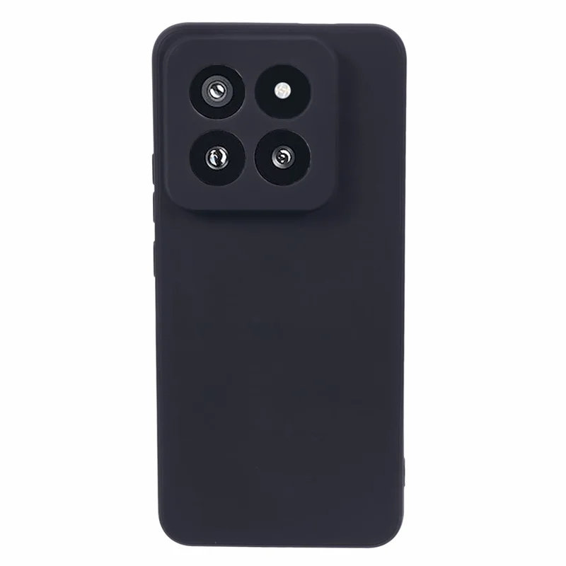 For Xiaomi 14 Pro TPU Case Straight Edge Candy Color Phone Cover - Black