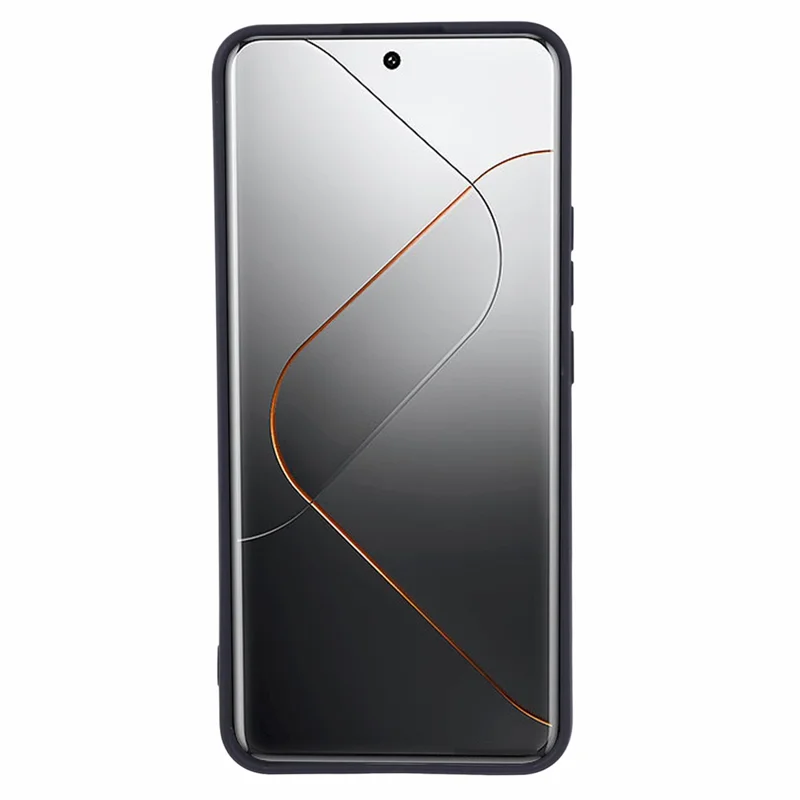 For Xiaomi 14 Pro TPU Case Straight Edge Candy Color Phone Cover - Black