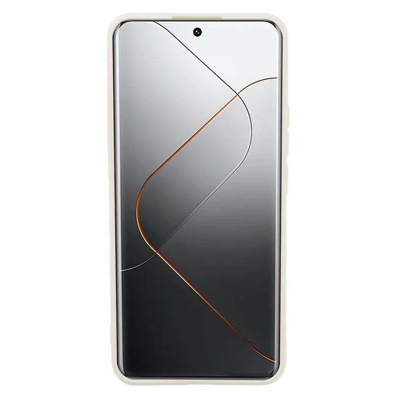 Para Xiaomi 14 Pro TPU Case Fiber Lining Rubberized Phone Back Cover - Branco