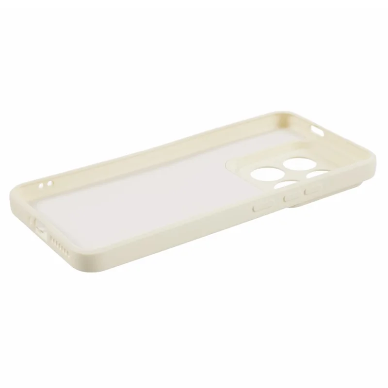 Para Xiaomi 14 Pro TPU Case Fiber Lining Rubberized Phone Back Cover - Branco